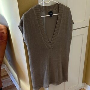 Eileen Fisher Deep V-Neck Sweater in Brown